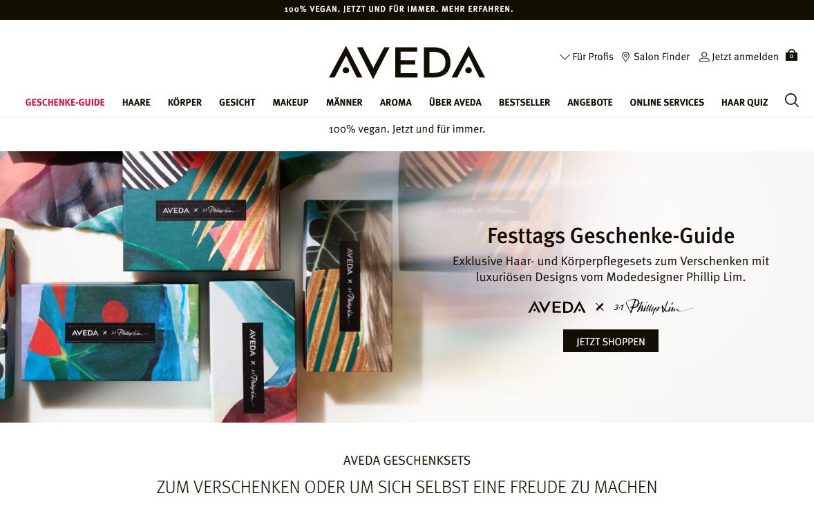 Besuchen Sie die Aveda Webseite!