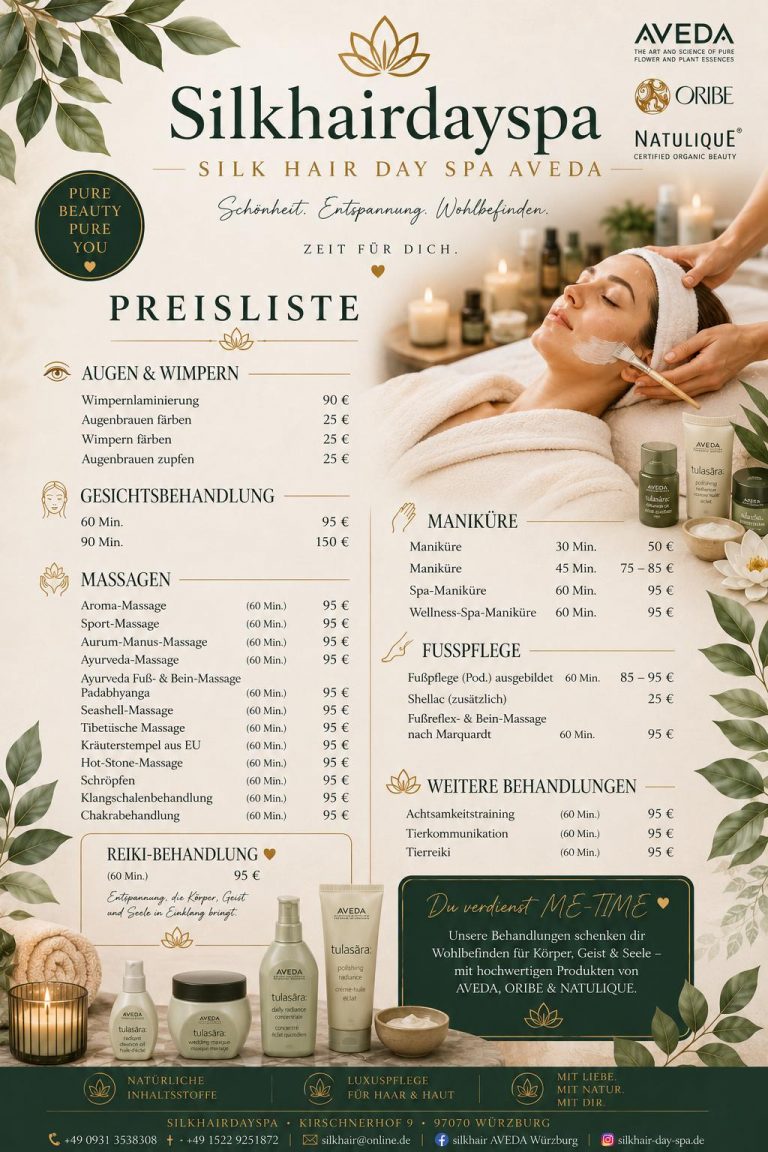 Preisliste Day Spa